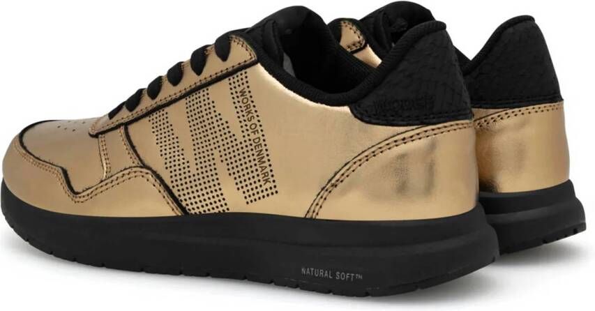 Woden Nicoline Metallic leren sneakers goud