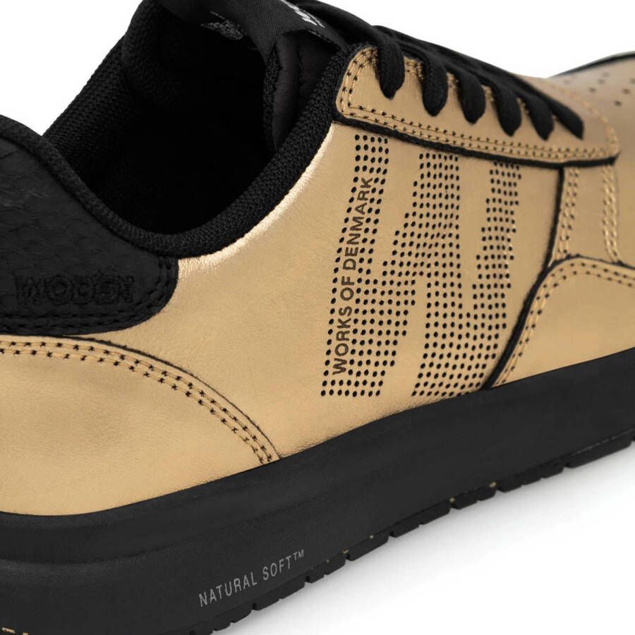 Woden Nicoline Metallic leren sneakers goud