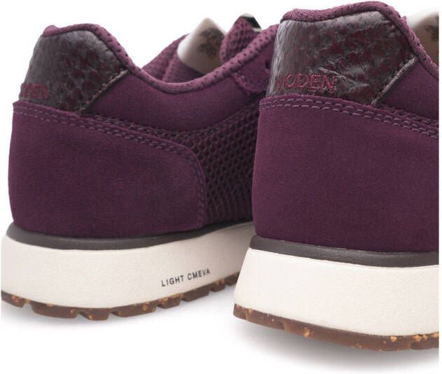 Woden Ronja Icon suède sneakers donkerpaars