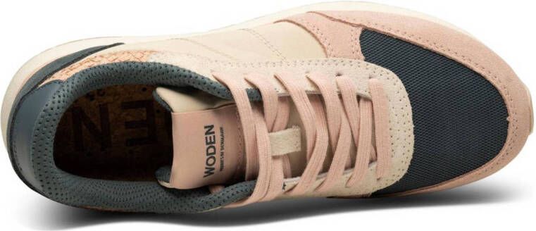 Woden Ronja suède sneakers beige groen