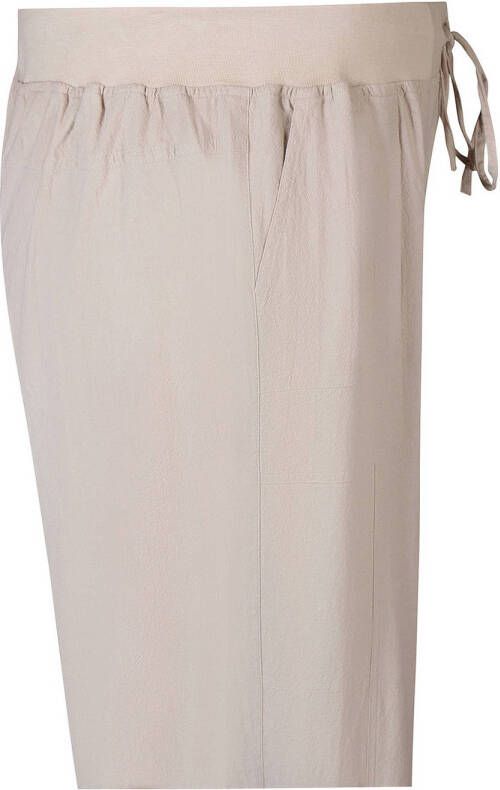 Zhenzi regular waist broek zand