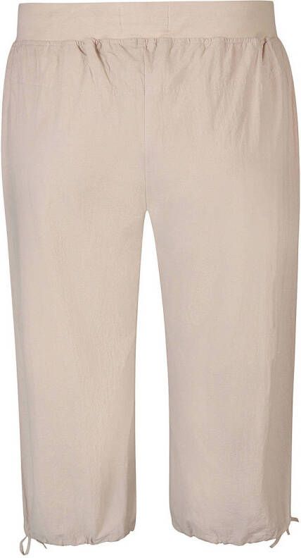 Zhenzi regular waist broek zand