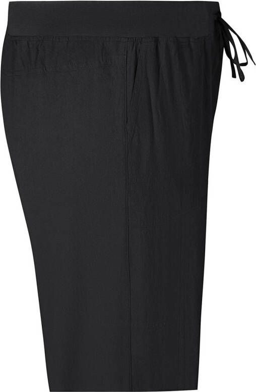 Zhenzi regular waist broek zwart