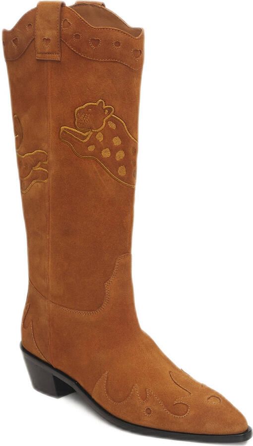 Fabienne Chapot Debby suède cowboylaarzen cognac - Foto 3