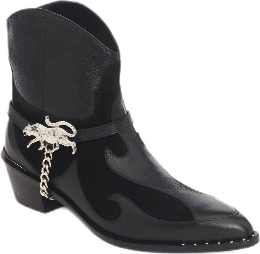 Fabienne Chapot leren cowboylaarzen zwart - Foto 2