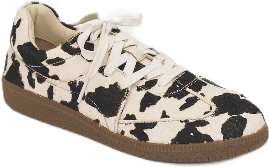 Fabienne Chapot leren sneakers met koeienprint beige bruin