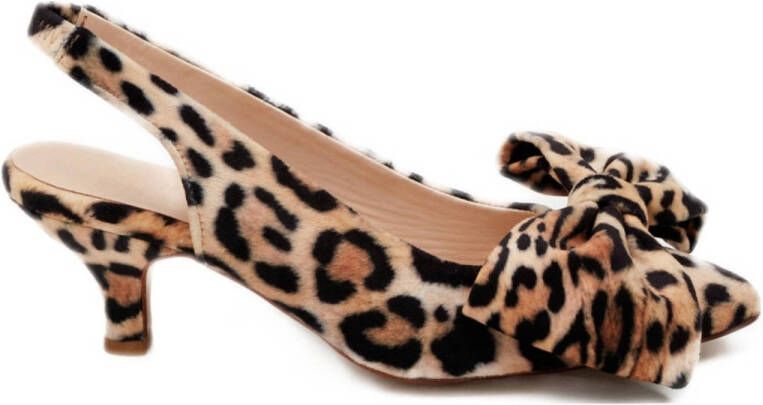 Fabienne Chapot Beau slingback pumps panterprint