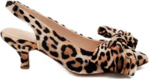 Fabienne Chapot Beau slingback met panterprint en strikdetail