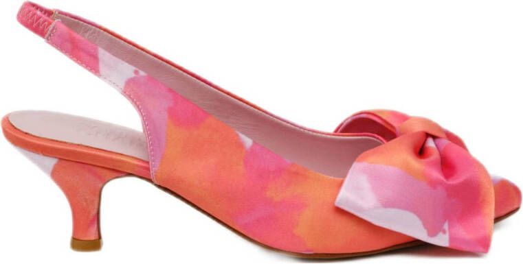 Fabienne Chapot Beau slingback van satijn met strik detail - Foto 1