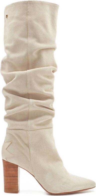 Fabienne Chapot suède laarzen lichtbeige