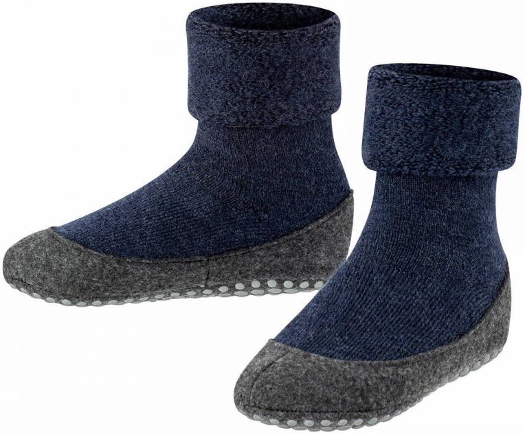 Falke Cosyshoe pantoffels donkerblauw kids Wol Meerkleurig 23-24