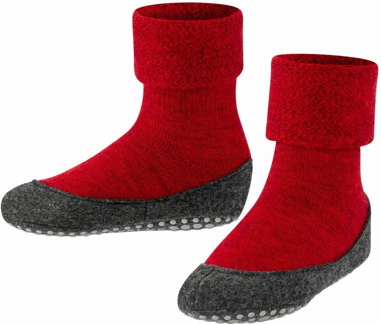 Falke Cosyshoe pantoffels rood kids Wol Meerkleurig 35-36