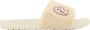 Fila badslippers van imitatiebont beige - Thumbnail 1
