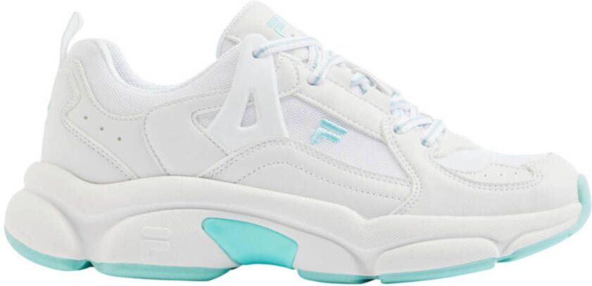 Fila Witte chunky sneaker turqoise zool