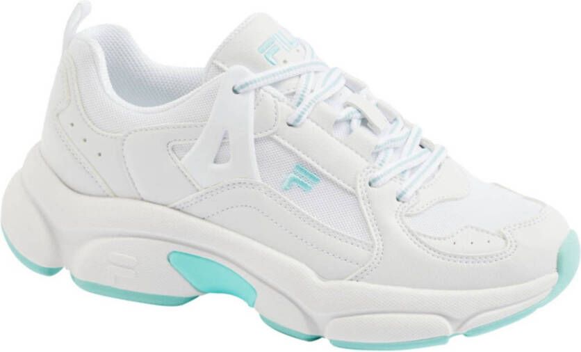 Fila Witte chunky sneaker turqoise zool