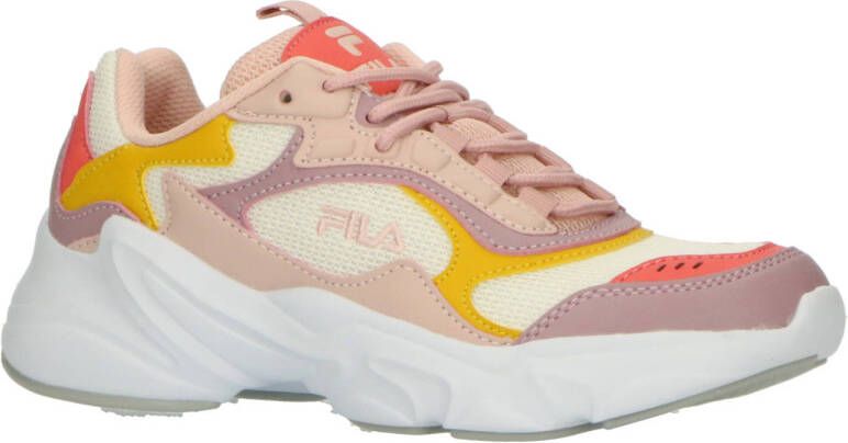Fila Collene CB sneakers wit lila Meisjes Imitatieleer Meerkleurig 39