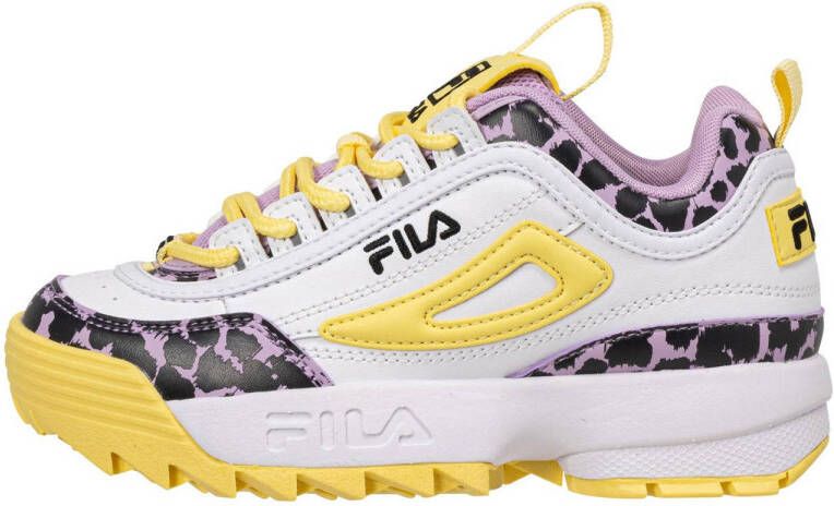 Fila Disruptor F sneakers wit geel roze