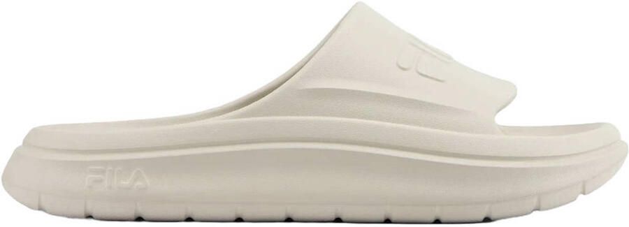 Fila badslippers met logo taupe
