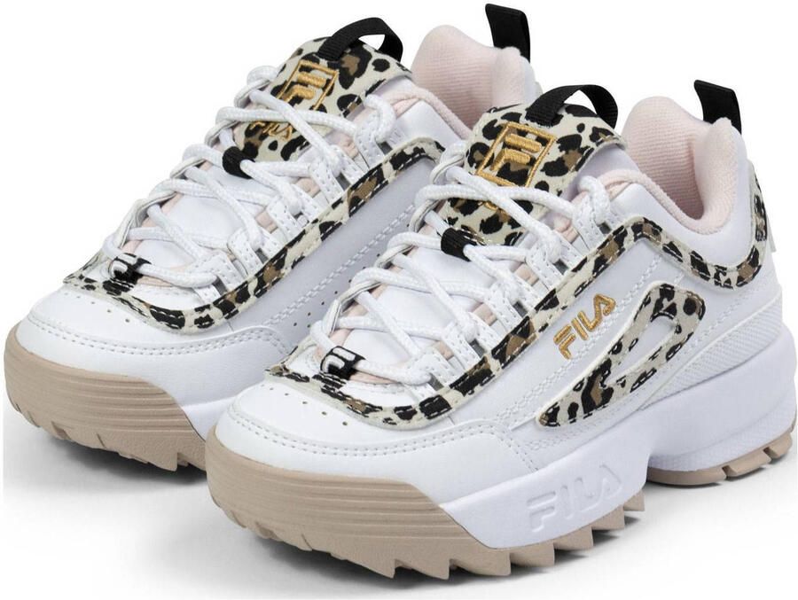 Fila DISRUPTOR sneakers wit zwart camel