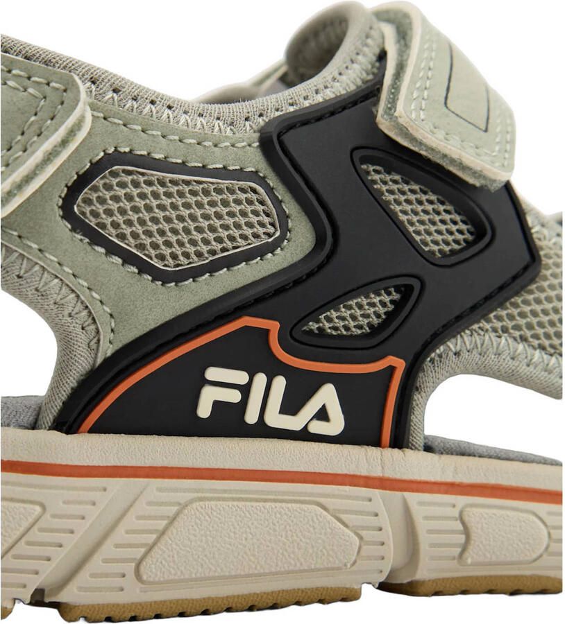 Fila imitatieleren sandalen met profielzool en met logo lichtgroen - Foto 2