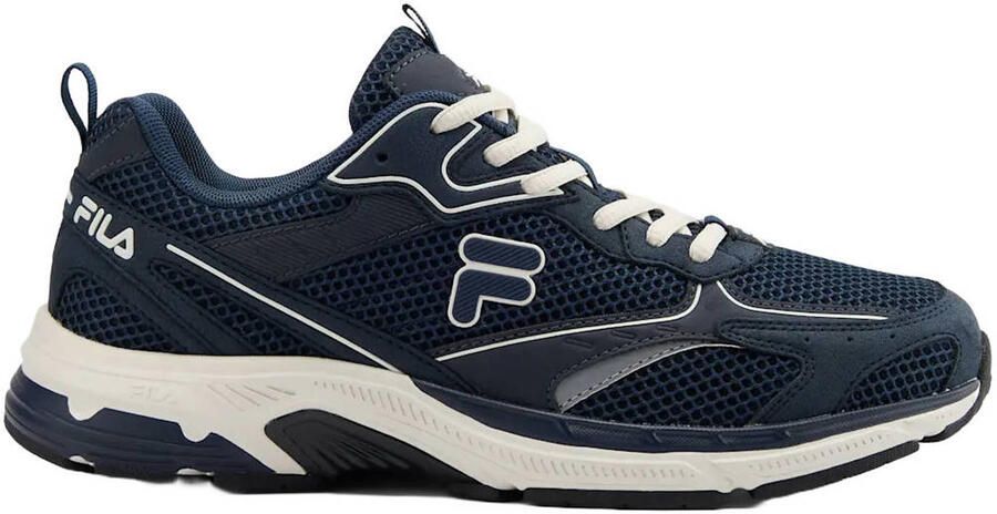 Fila imitatieleren sneakers met logo donkerblauw