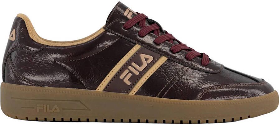 Fila lakleren sneakers met logo bordeaux