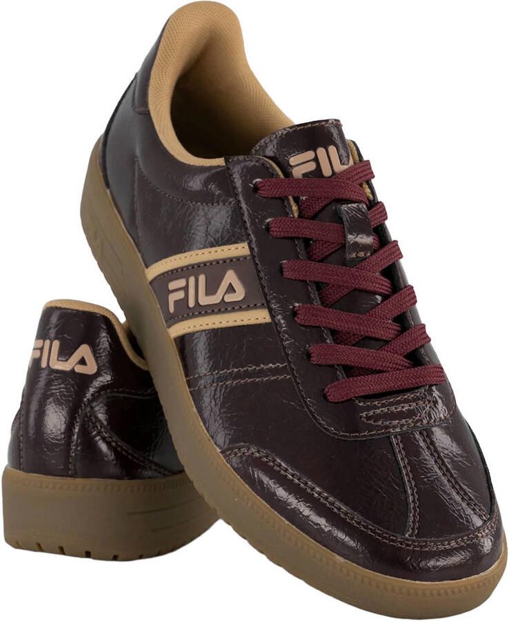 Fila lakleren sneakers met logo bordeaux - Foto 2