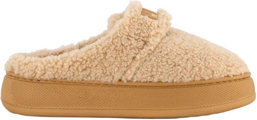 Fila teddy pantoffels beige