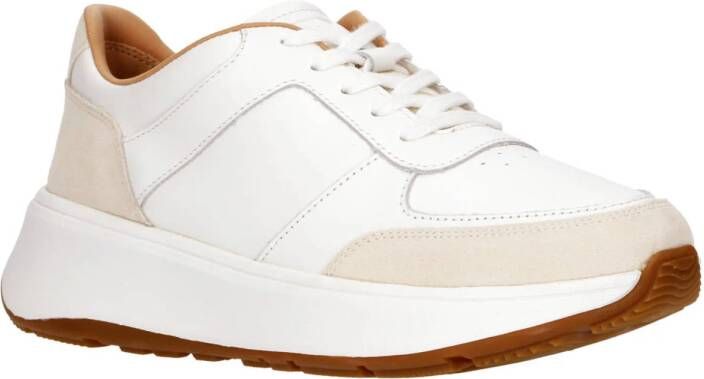 FitFlop TM chunky leren sneakers wit beige