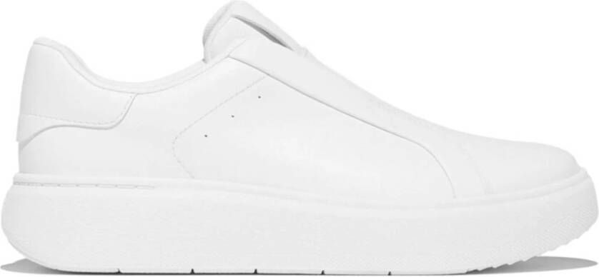 FitFlop TM E4T leren slip-on sneakers wit