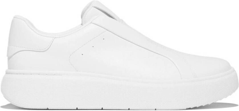 FitFlop TM E4T leren slip-on sneakers wit