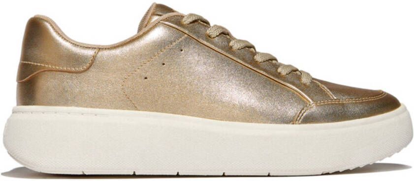 FitFlop TM E5T leren sneakers goud