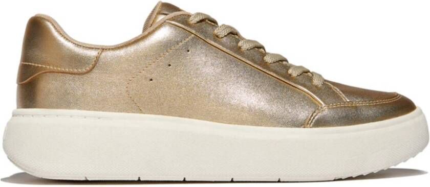 FitFlop TM E5T leren sneakers goud
