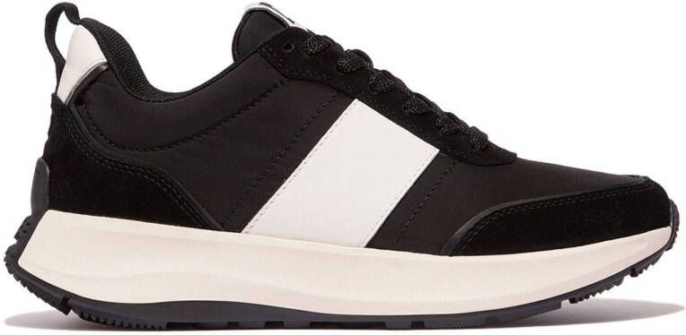 FitFlop TM F-Mode Flow leren sneakers zwart