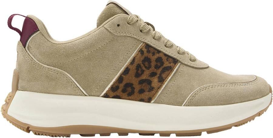 FitFlop TM Flow Suede Leopard suède sneakers beige panter