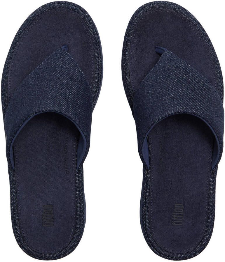 FitFlop TM leren slippers donkerblauw - Foto 2
