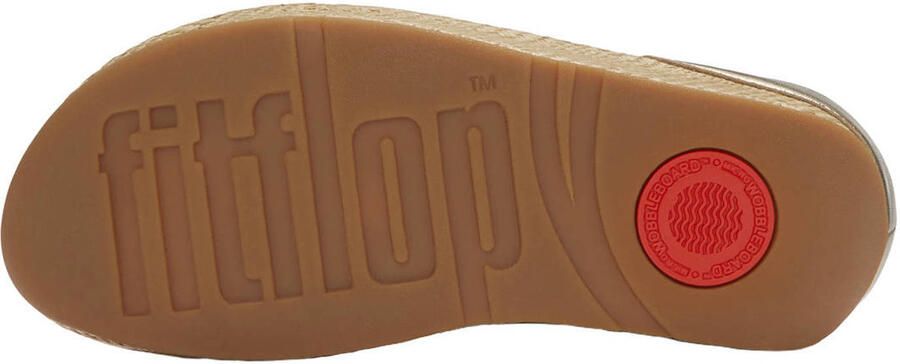 FitFlop TM leren slippers goud - Foto 3