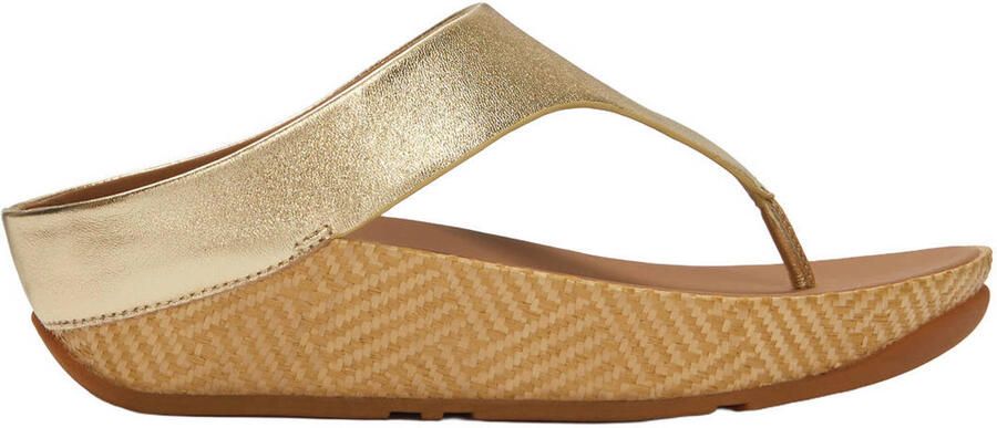 FitFlop TM leren slippers goud