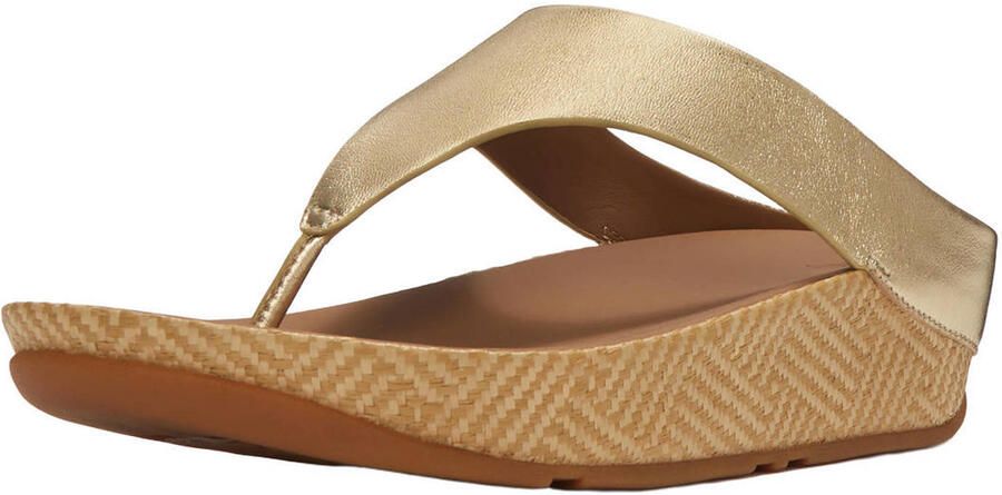 FitFlop TM leren slippers goud - Foto 2