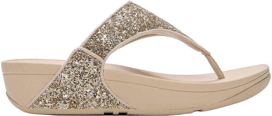 FITFLOP Teenslippers Dames Lulu Glitter Toe-post Maat: 43 Materiaal: Textiel Kleur: Beige - Foto 6