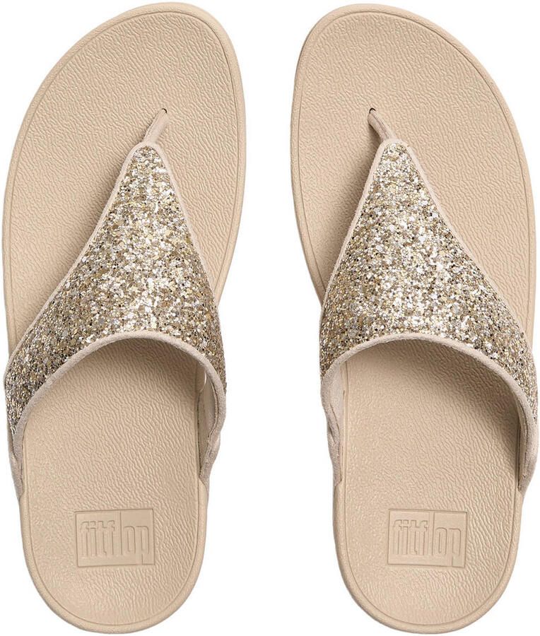 FITFLOP Teenslippers Dames Lulu Glitter Toe-post Maat: 43 Materiaal: Textiel Kleur: Beige - Foto 8