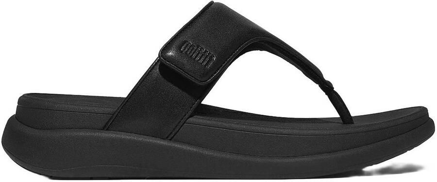 FitFlop TM leren slippers zwart