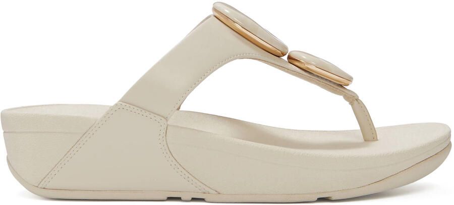 FitFlop TM leren teenslippers ecru