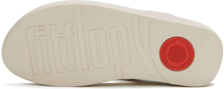 FitFlop TM leren teenslippers ecru - Foto 3