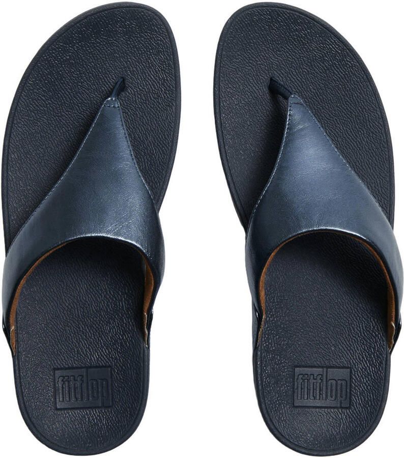 FITFLOP Teenslippers Dames Lulu Leather Toe-post Maat: 43 Materiaal: Leatherlook Kleur: Blauw - Foto 6