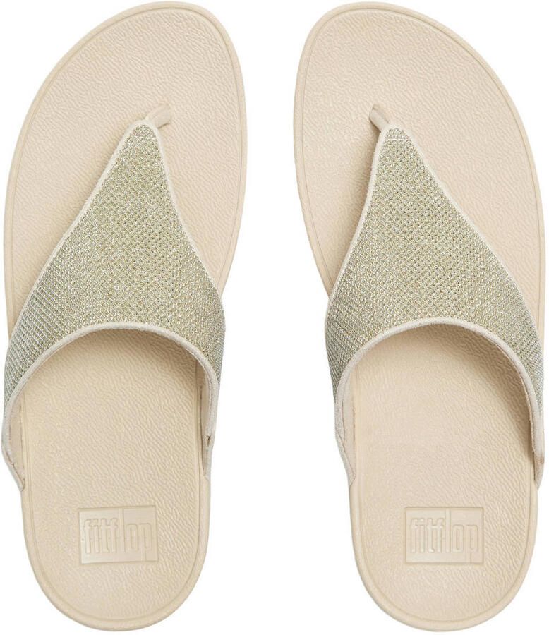 FitFlop TM Lulu Shimmerglitz teenslippers ecru