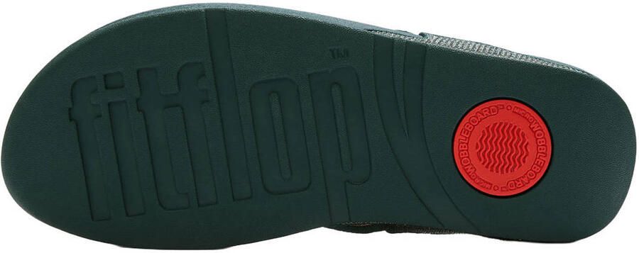 FitFlop TM Lulu Shimmerglitz teenslippers groen - Foto 3