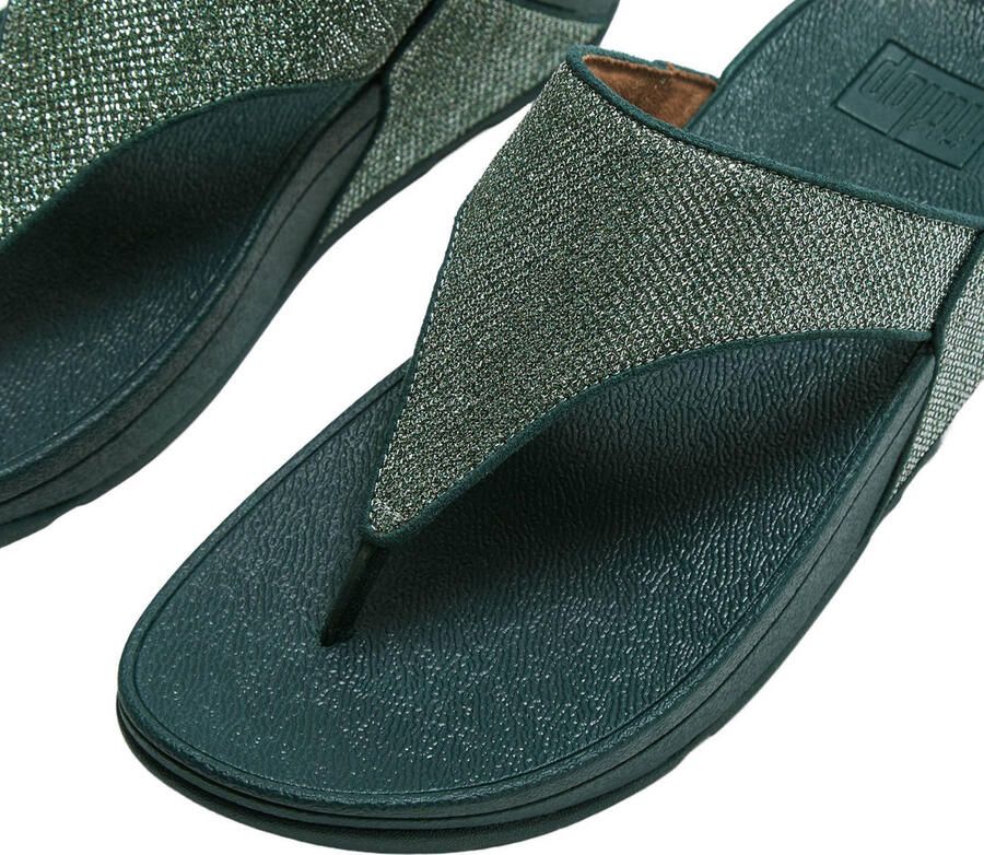 FitFlop TM Lulu Shimmerglitz teenslippers groen - Foto 2
