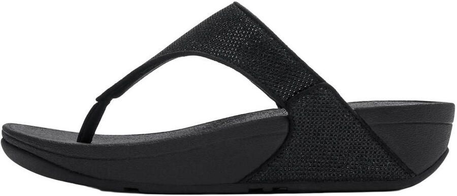FitFlop TM Lulu Shimmerglitz teenslippers zwart - Foto 3