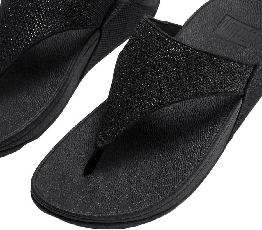 FitFlop TM Lulu Shimmerglitz teenslippers zwart - Foto 2
